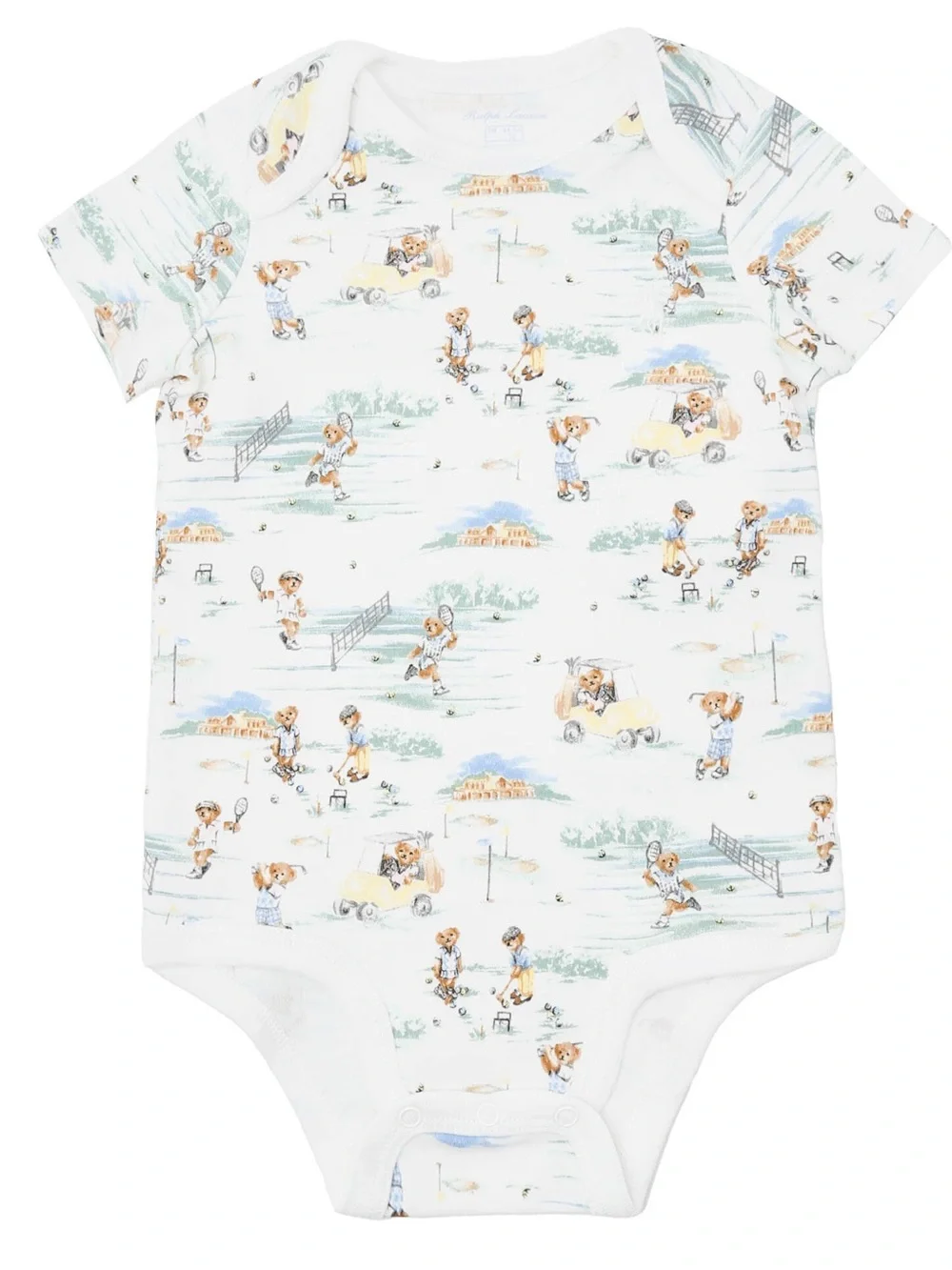 Ralph Lauren teddy bear onesie polo golf tennis countryclub baby girl boy unisex